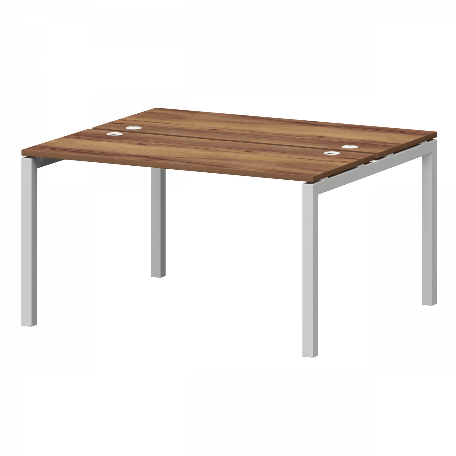 Бенч двойной на металлокаркасе Смарт СМС2-П-12К.120.Пр50 Таксония/Белый (1200x1236x750)