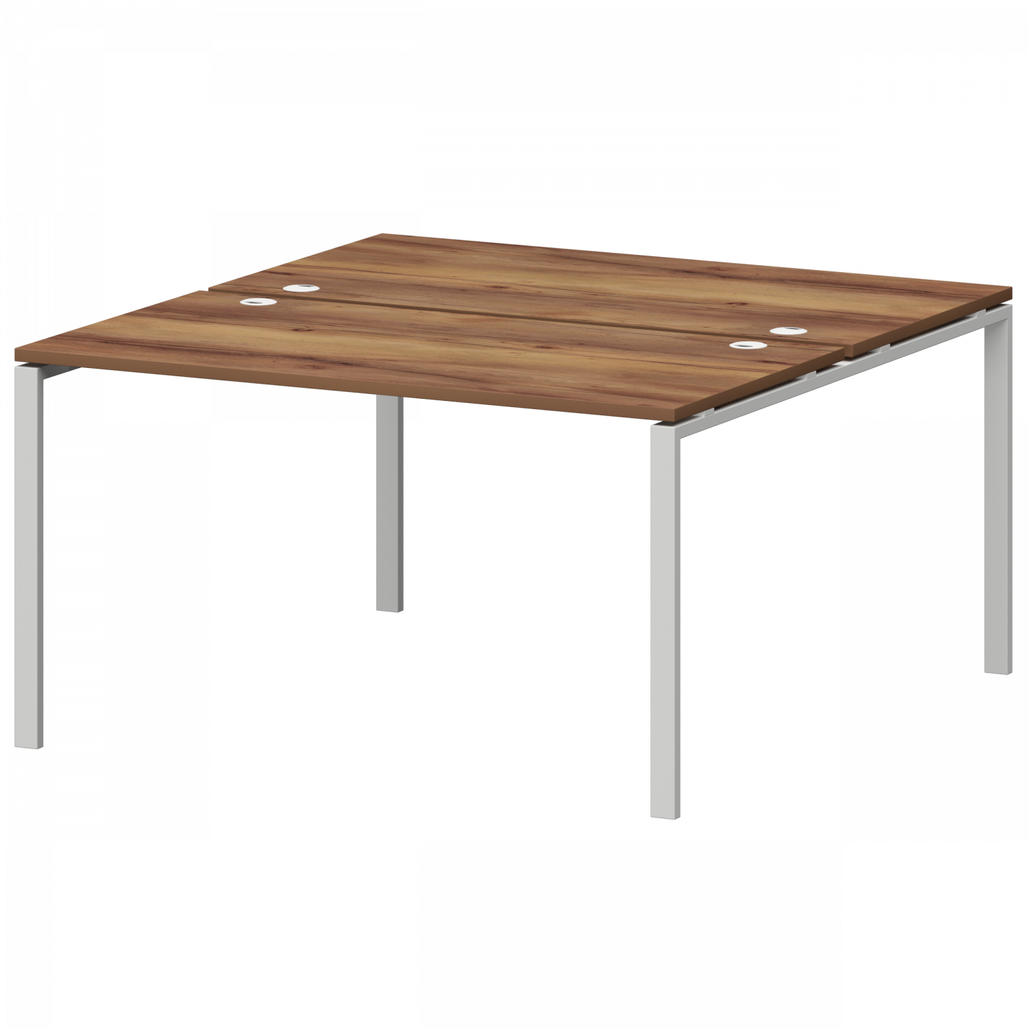 Бенч двойной на металлокаркасе Смарт СМС2-П-12К.149.Пр25 Таксония/Белый (1200x1496x750)