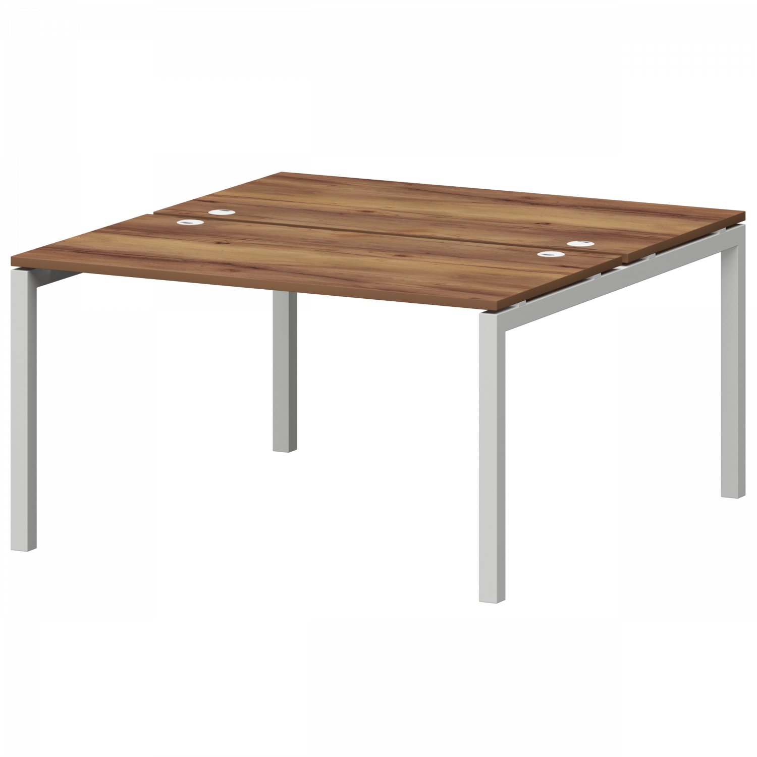 Бенч двойной на металлокаркасе Смарт СМС2-П-14К.149.Пр50 Таксония/Белый (1400x1496x750)