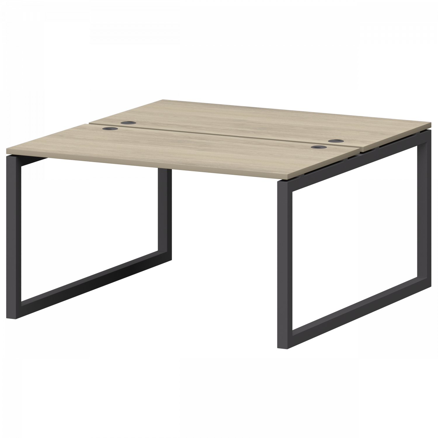 Бенч двойной на металлокаркасе Смарт СМС2-О-14К.149.Пр50 Кронберг/Антрацит (1400x1496x750)