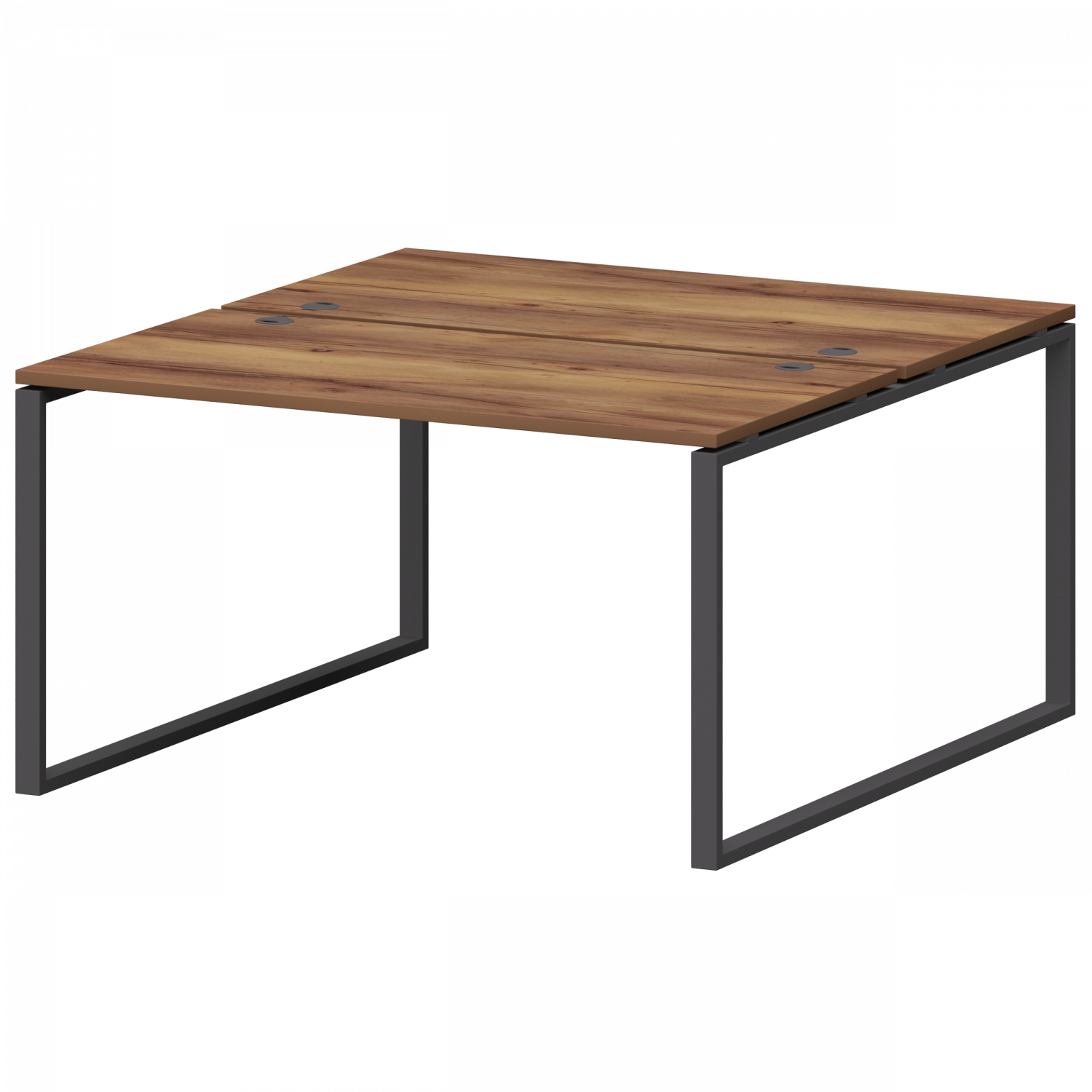 Бенч двойной на металлокаркасе Смарт СМС2-О-10К.149.Пр25 Таксония/Антрацит (1000x1496x750)