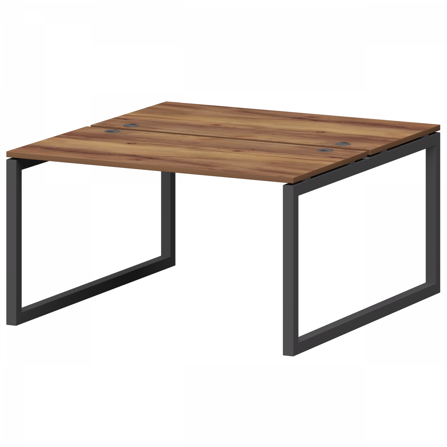 Бенч двойной на металлокаркасе Смарт СМС2-О-18К.149.Пр50 Таксония/Антрацит (1800x1496x750)