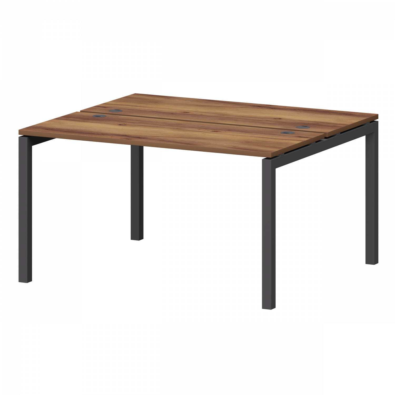 Бенч двойной на металлокаркасе Смарт СМС2-П-18К.120.Пр50 Таксония/Антрацит (1800x1236x750)