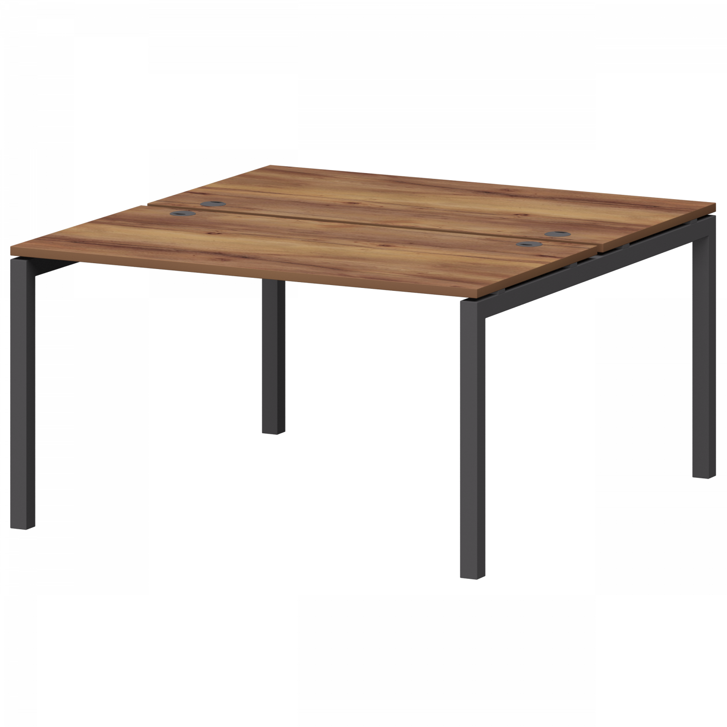 Бенч двойной на металлокаркасе Смарт СМС2-П-18К.149.Пр50 Таксония/Антрацит (1800x1496x750)