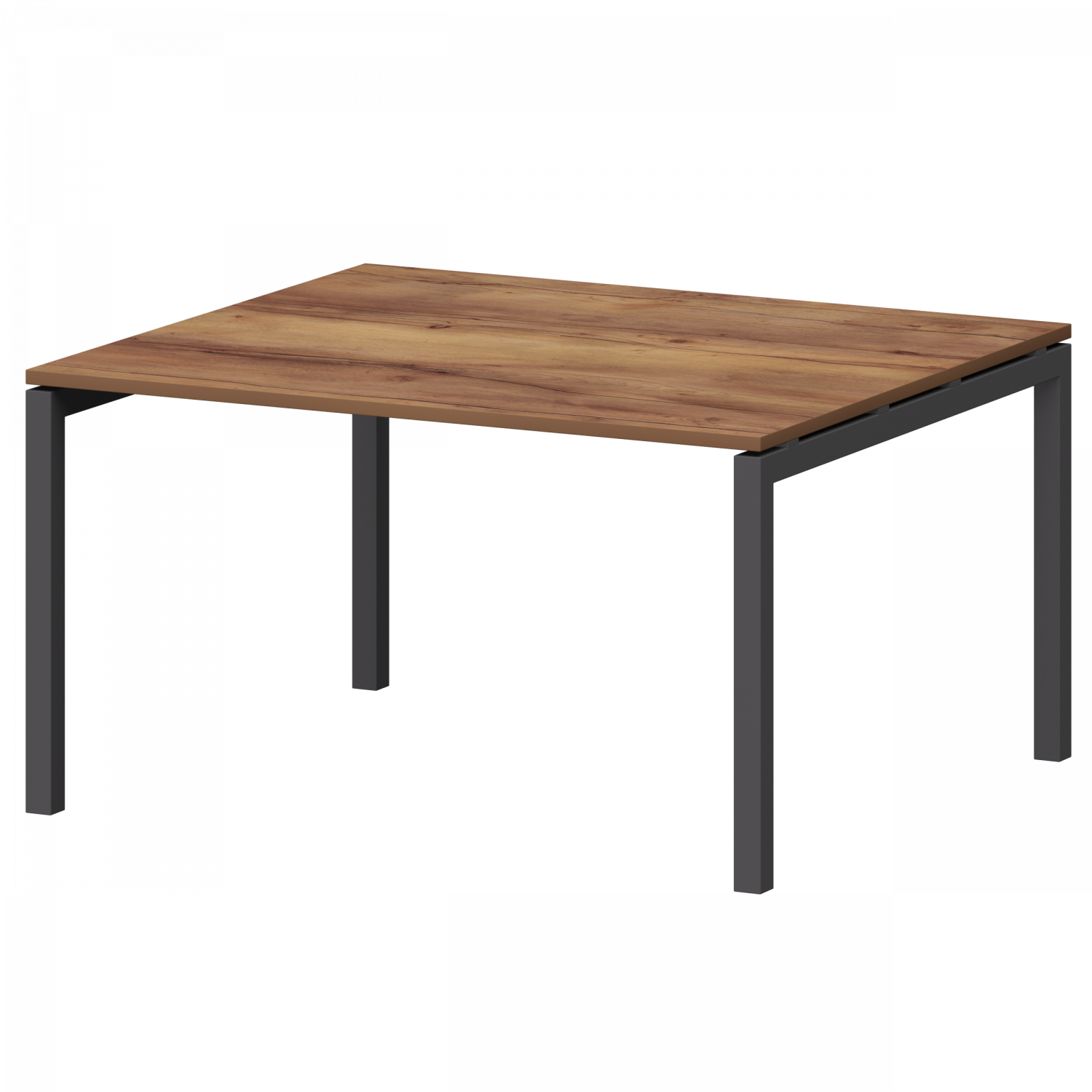 Стол переговорный на металлокаркасе Смарт СМСП-П-14.123.Пр50 Таксония/Антрацит (1400x1236x750)