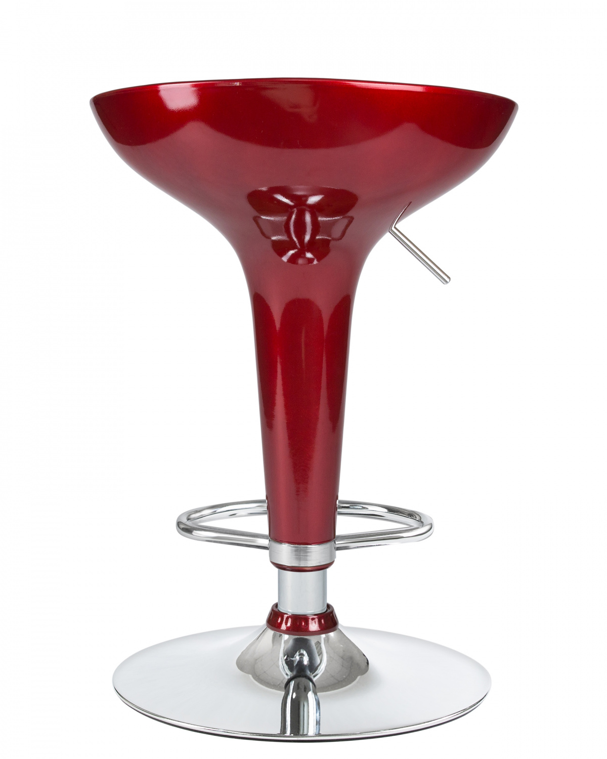 Стул барный DOBRIN BOMBA, бордовый металлик