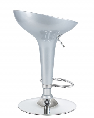 Стул барный DOBRIN BOMBA, серебряный металлик