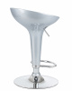Стул барный DOBRIN BOMBA, серебряный металлик