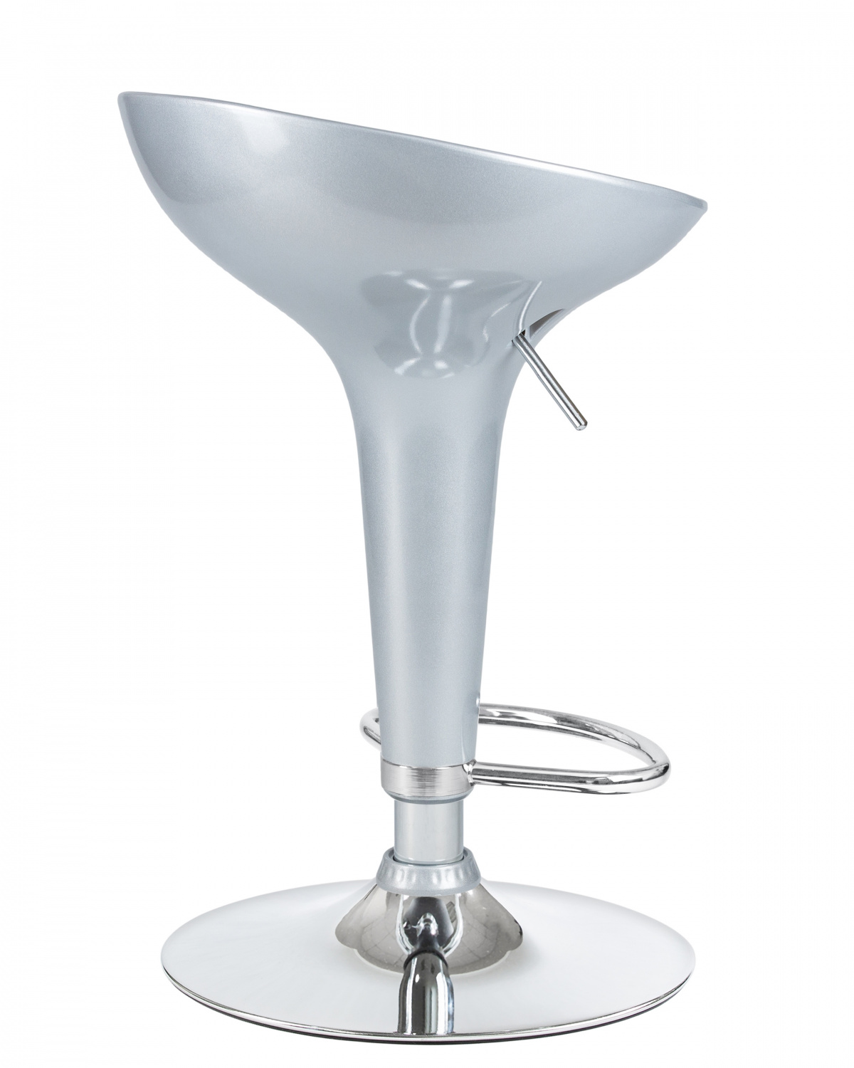 Стул барный DOBRIN BOMBA, серебряный металлик