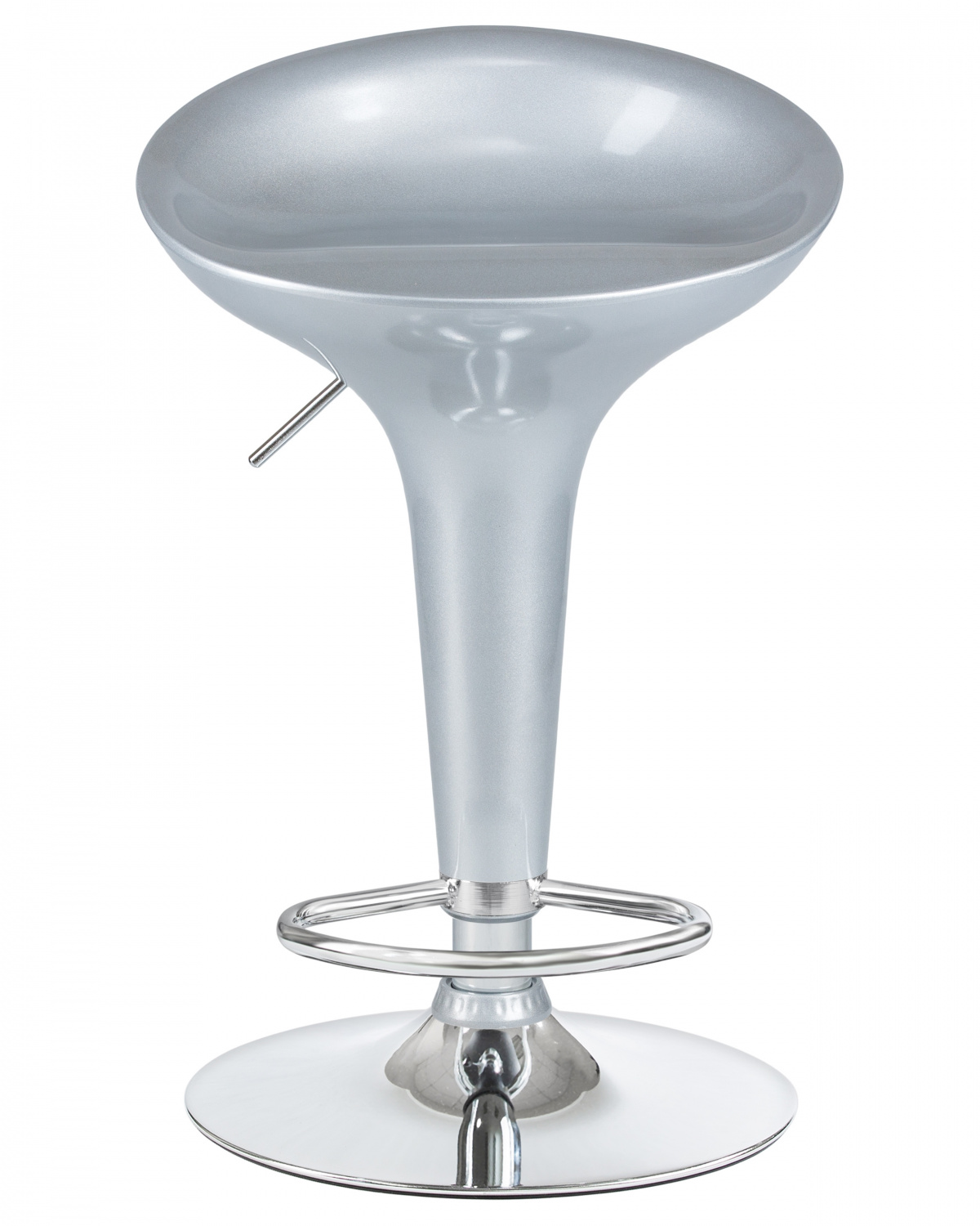 Стул барный DOBRIN BOMBA, серебряный металлик