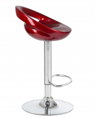 Стул барный DOBRIN DISCO, бордовый металлик