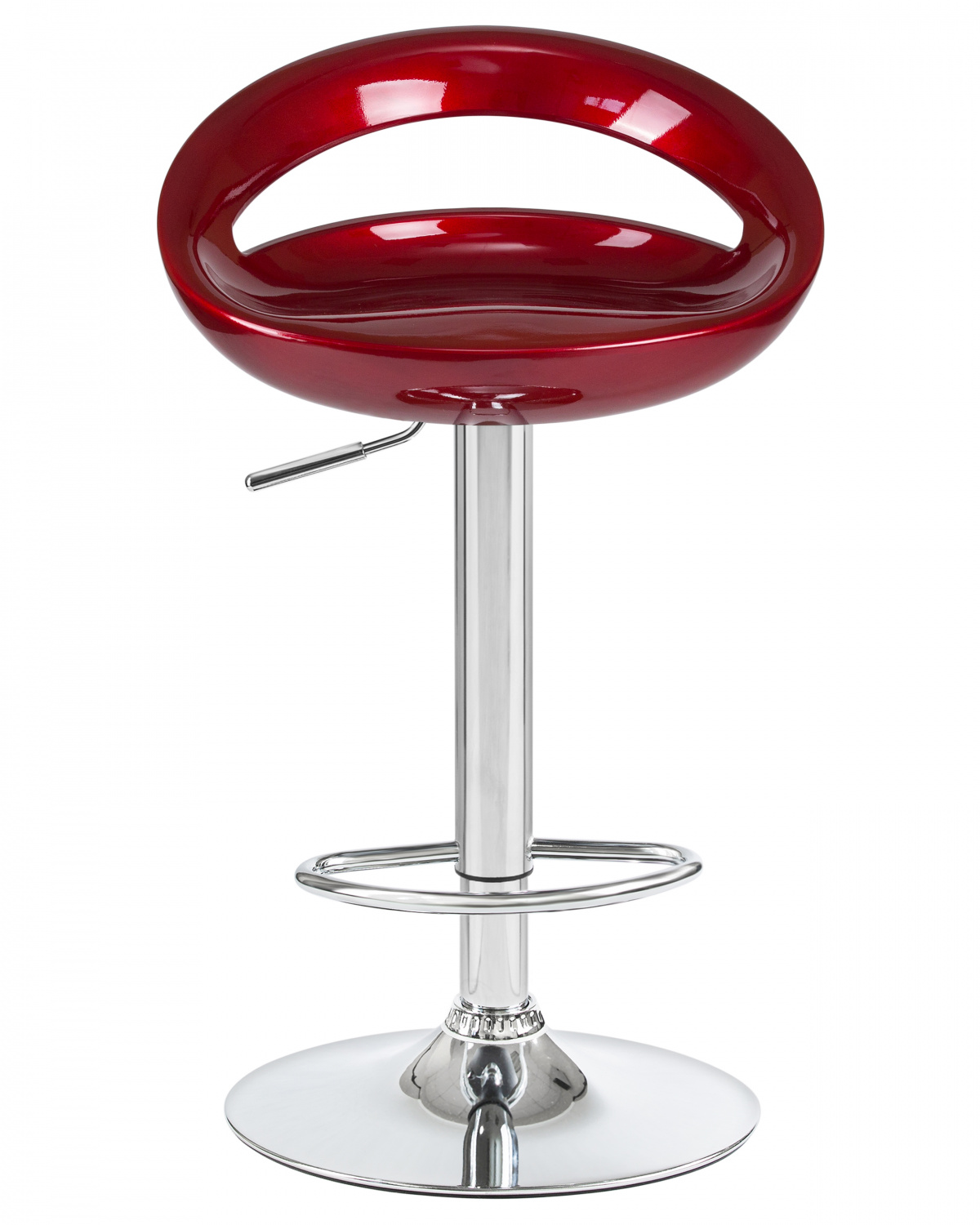 Стул барный DOBRIN DISCO, бордовый металлик