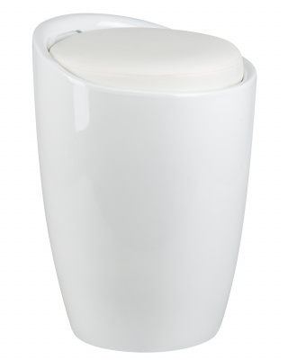 Табурет с местом для хранения LM-1100, белый