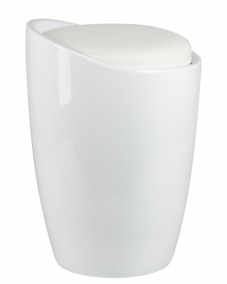 Табурет с местом для хранения LM-1100, белый