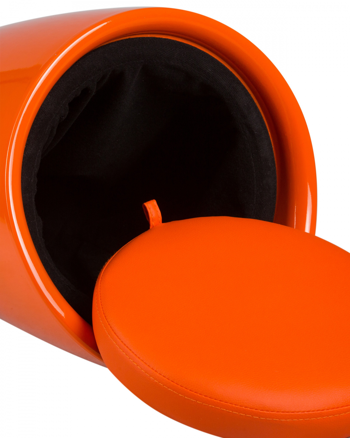 Табурет с местом для хранения LM-1100, оранжевый