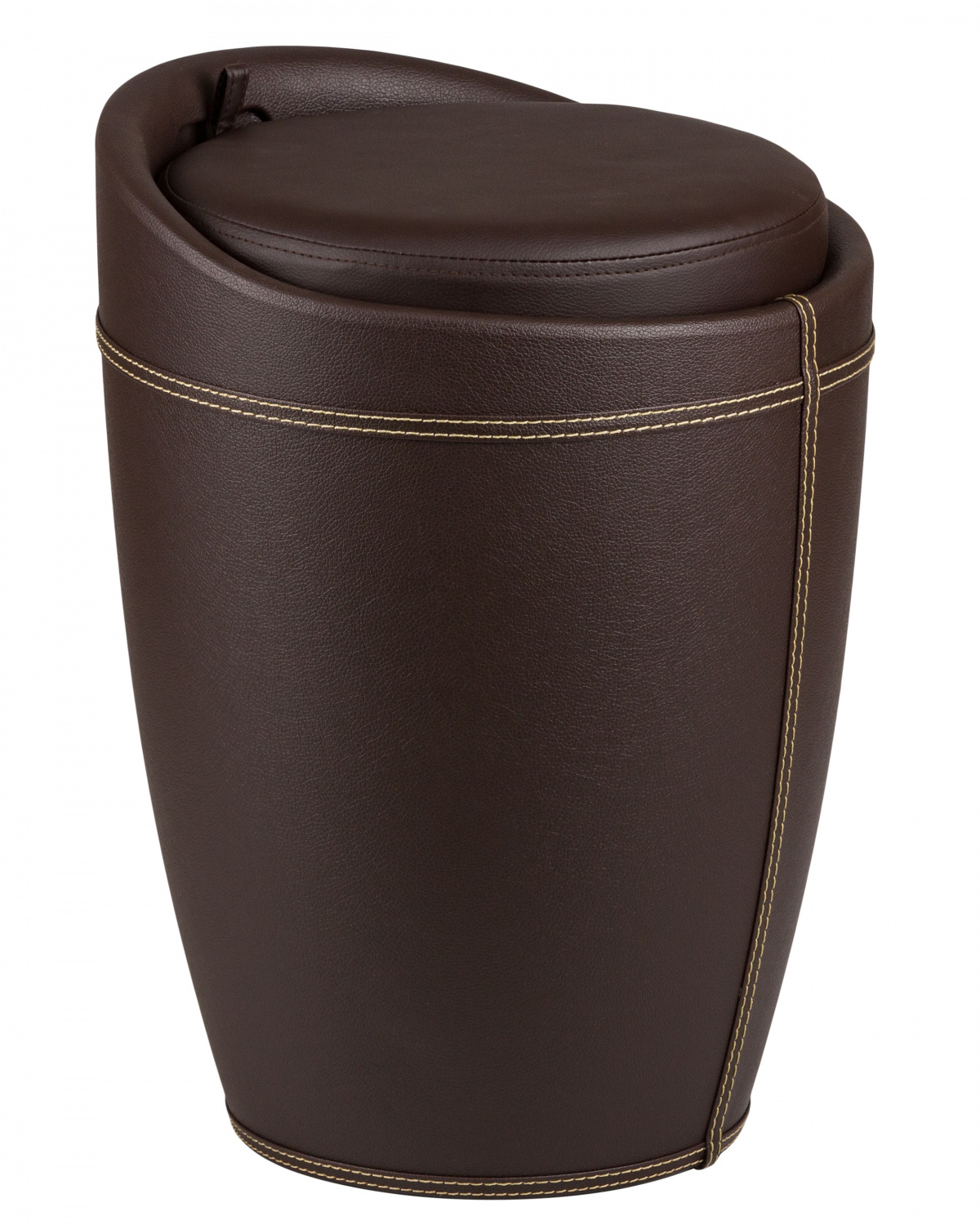 Табурет с местом для хранения LM-1100HPVC, коричневый