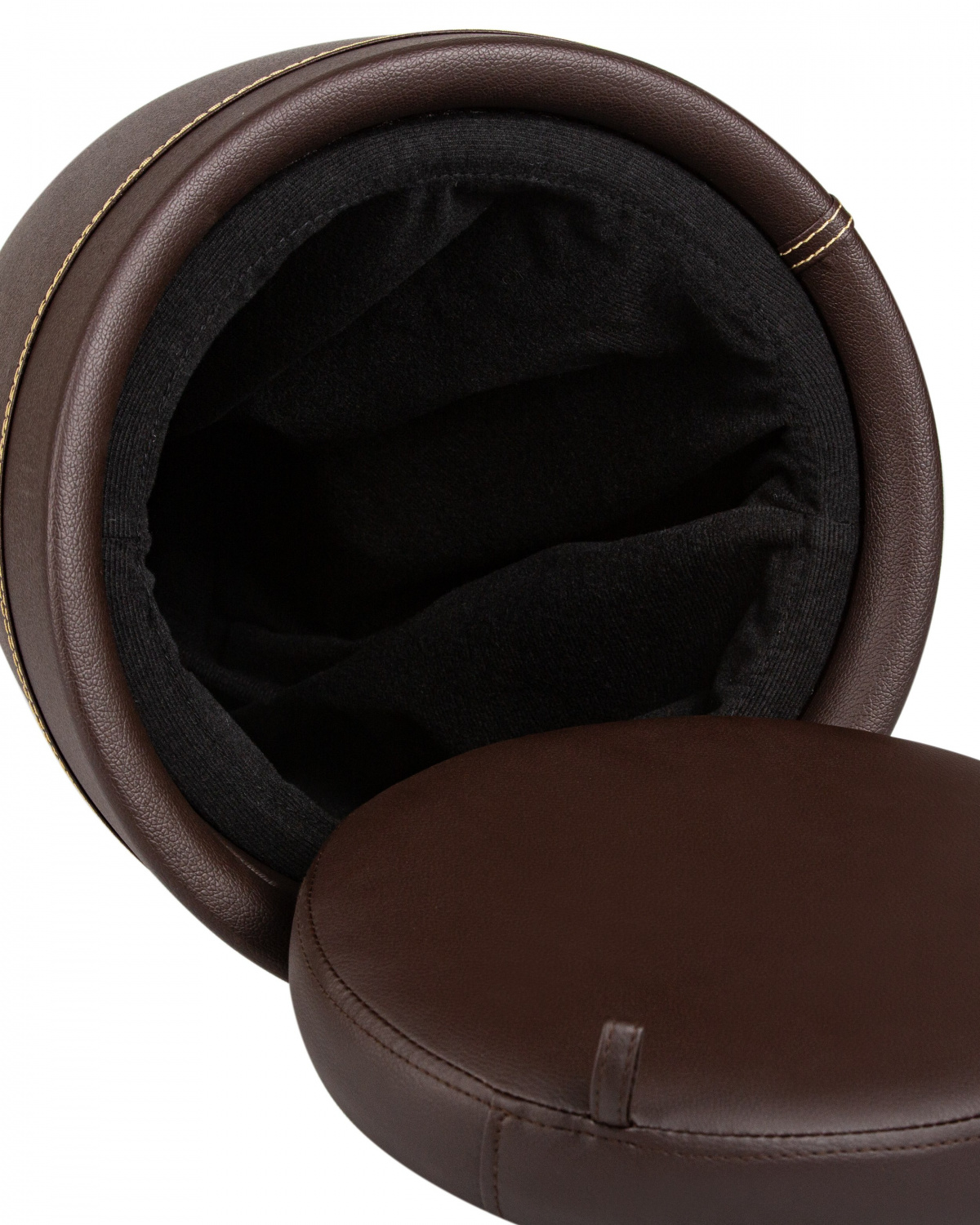 Табурет с местом для хранения LM-1100HPVC, коричневый