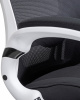 Офисное кресло для руководителей DOBRIN STEVEN WHITE, белый пластик, чёрная ткань