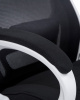Офисное кресло для руководителей DOBRIN STEVEN WHITE, белый пластик, чёрная ткань