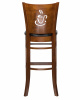 Стул барный DOBRIN JERRY BAR, шоколад, чёрный