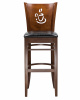 Стул барный DOBRIN JERRY BAR, шоколад, чёрный