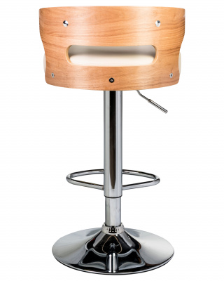 Стул барный DOBRIN FRED, натуральное дерево, кремовый