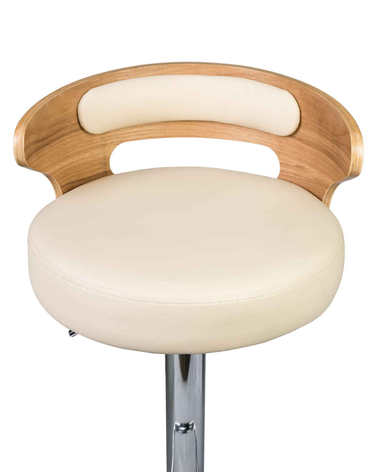 Стул барный DOBRIN FRED, натуральное дерево, кремовый