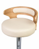 Стул барный DOBRIN FRED, натуральное дерево, кремовый