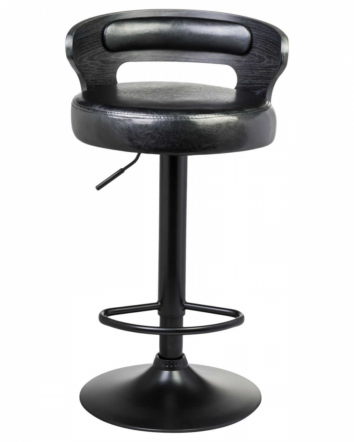 Стул барный DOBRIN FRED BLACK, чёрное дерево, чёрный