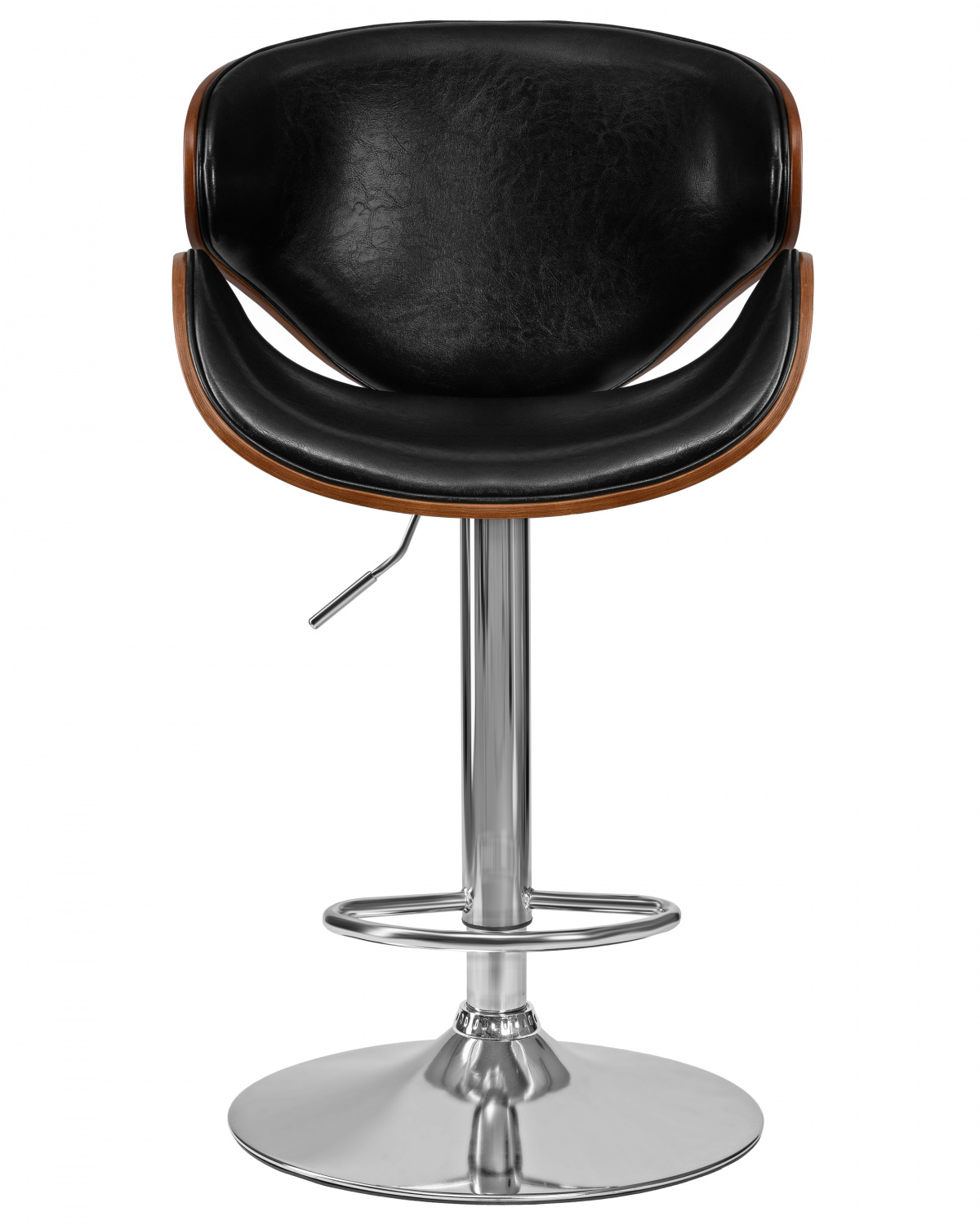 Стул барный DOBRIN KARTER, коричневое дерево, чёрный