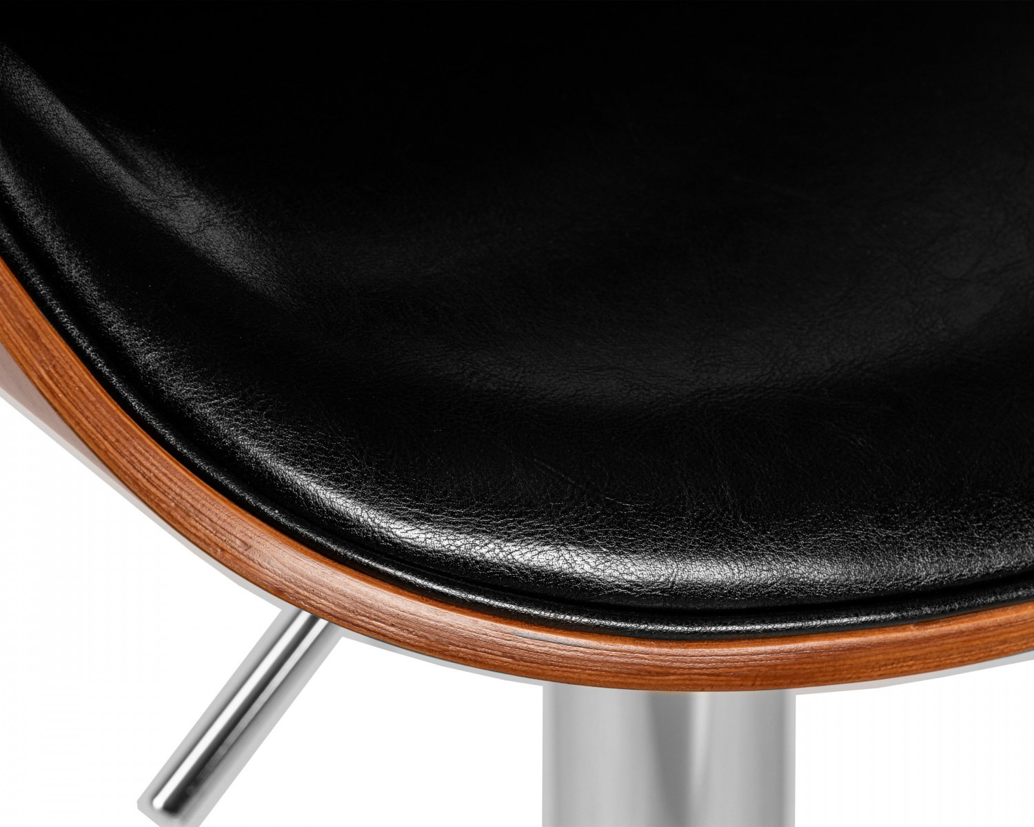 Стул барный DOBRIN KARTER, коричневое дерево, чёрный