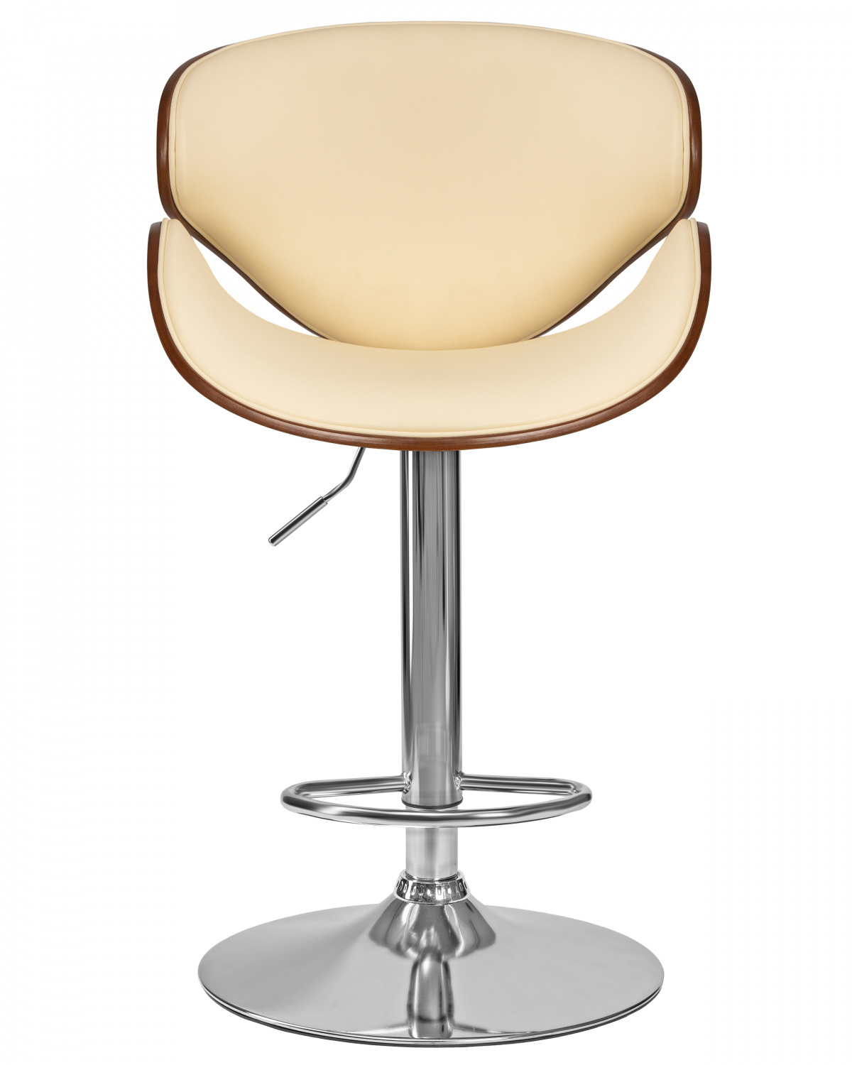 Стул барный DOBRIN KARTER, коричневое дерево, кремовый