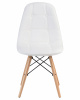 Стул обеденный DOBRIN BENNET, ножки светлый бук, белый