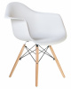 Стул обеденный DOBRIN DAW, ножки светлый бук, цвет сиденья белый