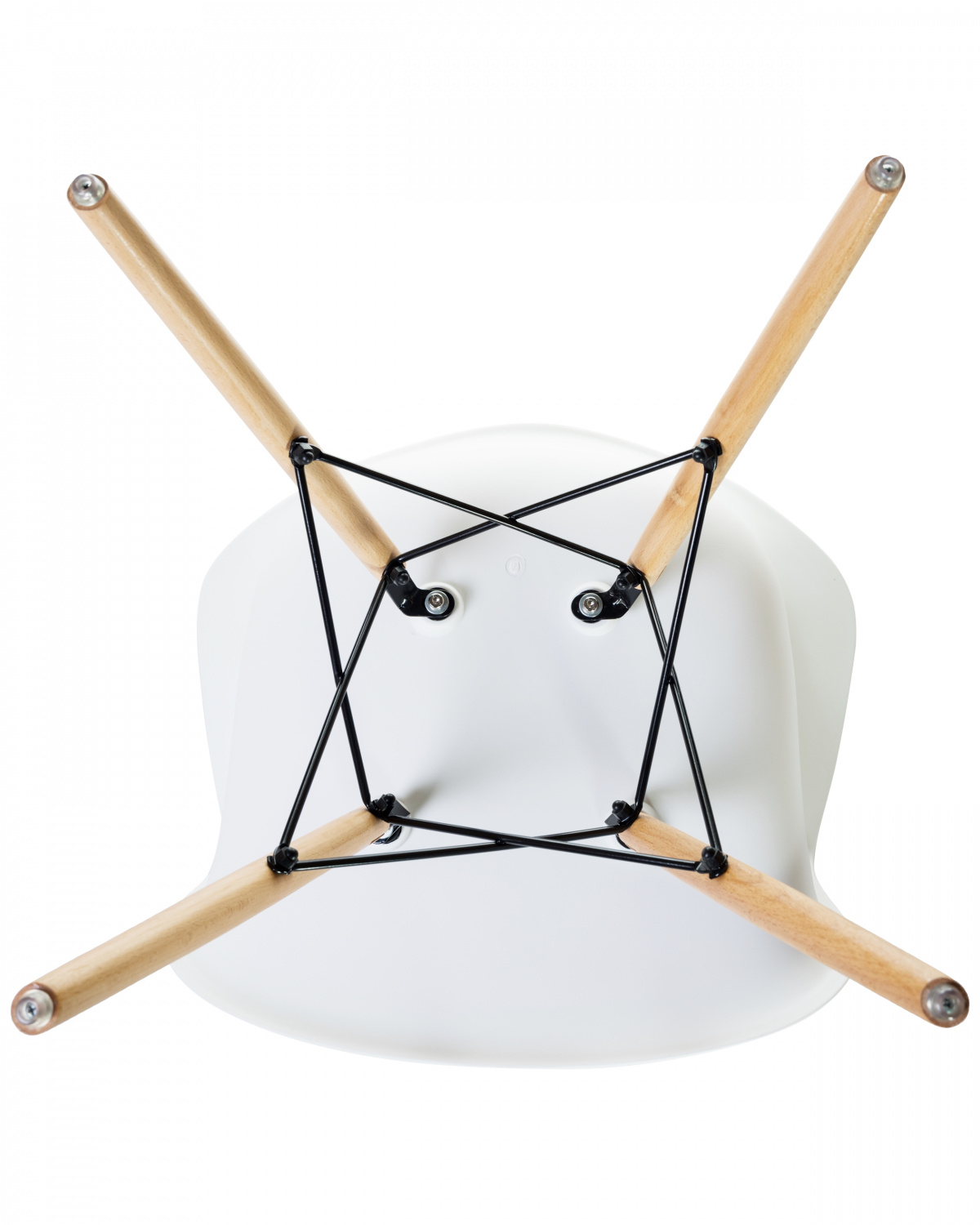 Стул обеденный DOBRIN DAW, ножки светлый бук, цвет сиденья белый