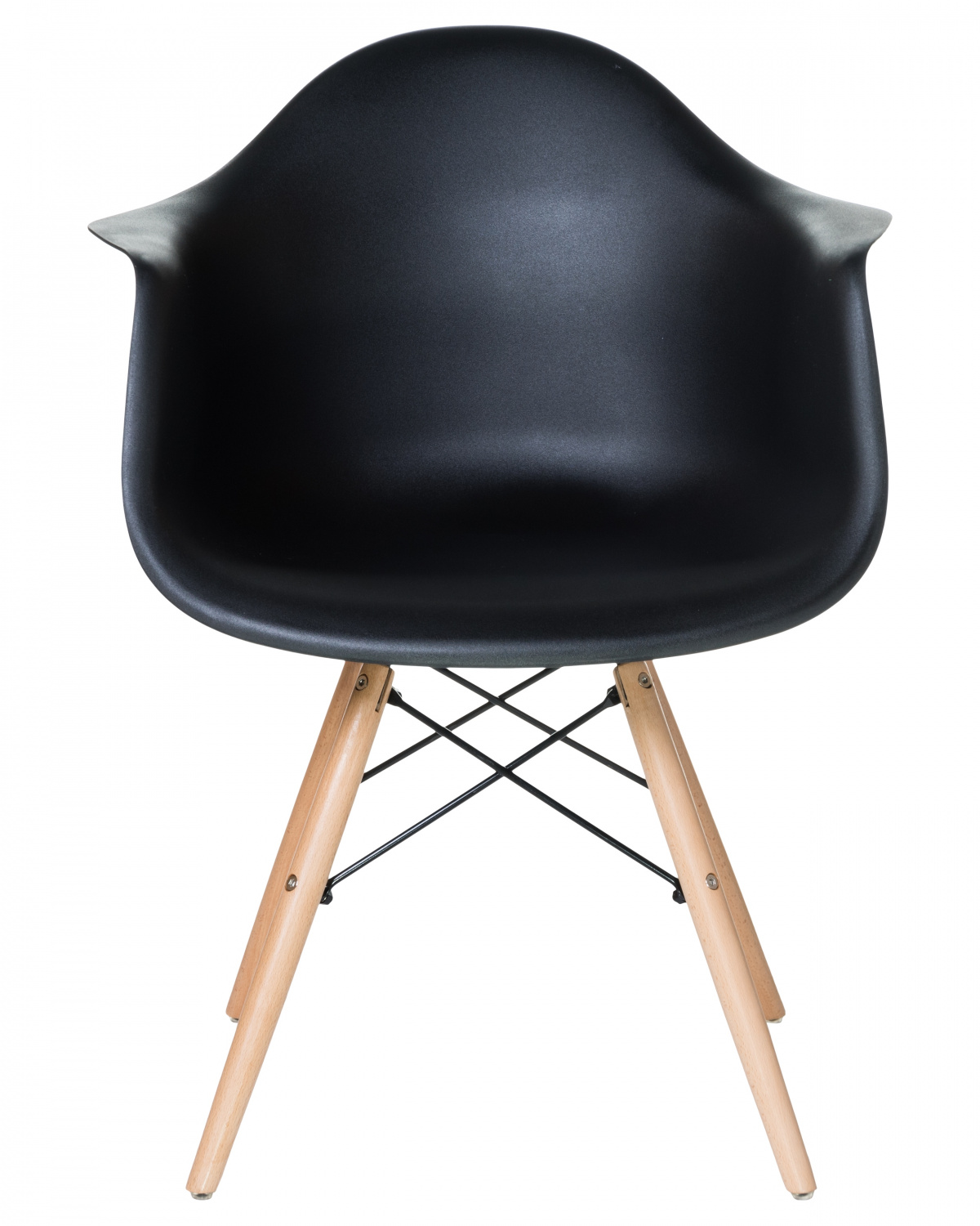 Стул обеденный DOBRIN DAW, ножки светлый бук, цвет сиденья чёрный