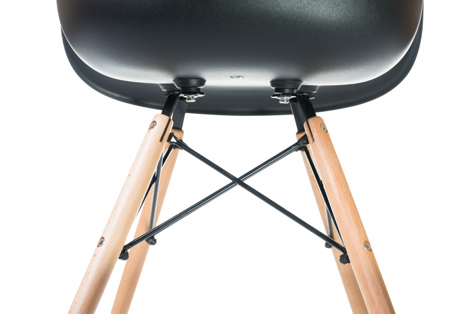 Стул обеденный DOBRIN DAW, ножки светлый бук, цвет сиденья чёрный