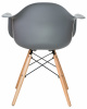 Стул обеденный DOBRIN DAW, ножки светлый бук, цвет сиденья тёмно-серый (GR-04)