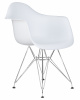 Стул обеденный DOBRIN DAW CHROME, ножки хром, цвет сиденья белый