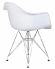 Стул обеденный DOBRIN DAW CHROME, ножки хром, цвет сиденья белый
