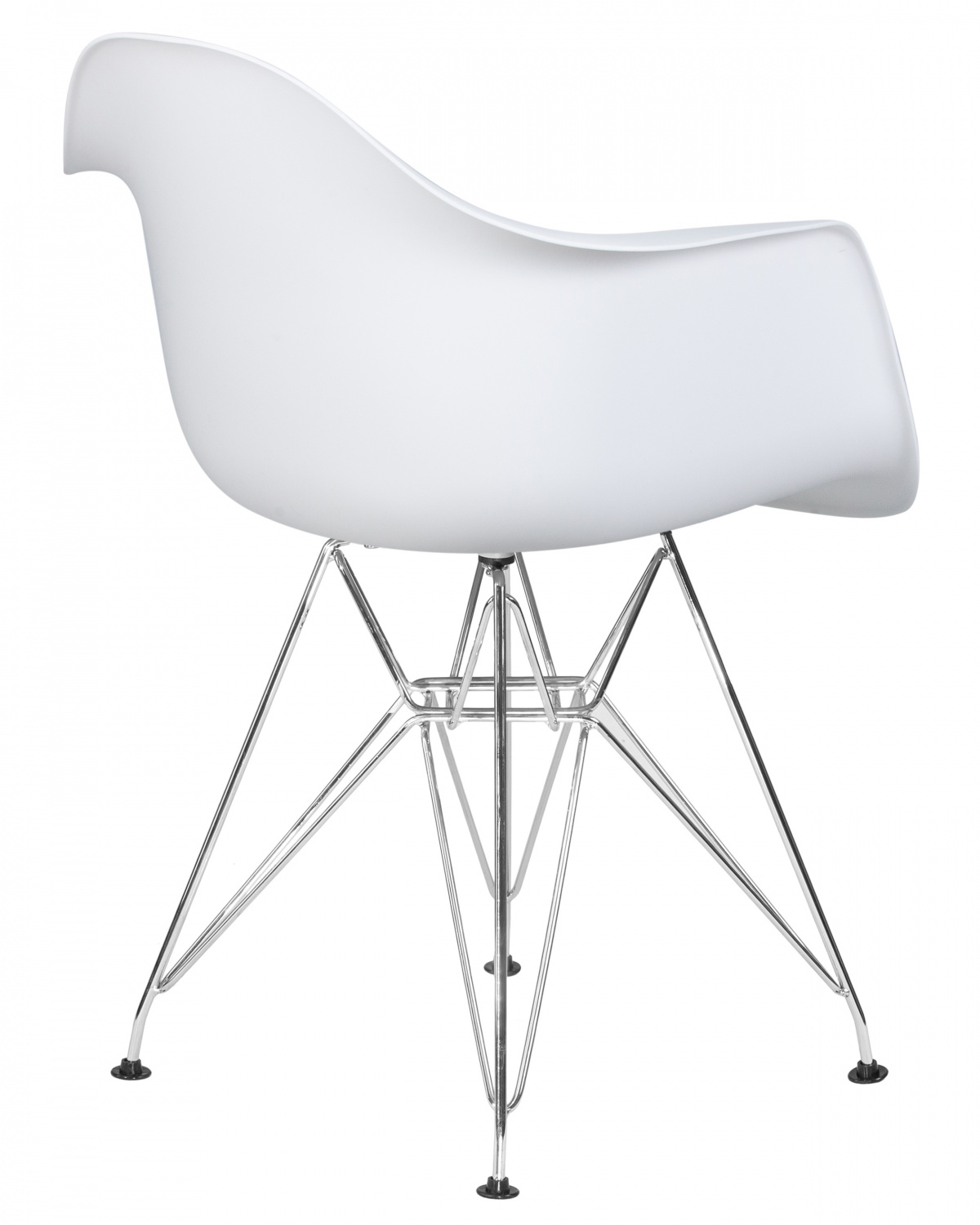 Стул обеденный DOBRIN DAW CHROME, ножки хром, цвет сиденья белый