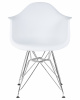Стул обеденный DOBRIN DAW CHROME, ножки хром, цвет сиденья белый