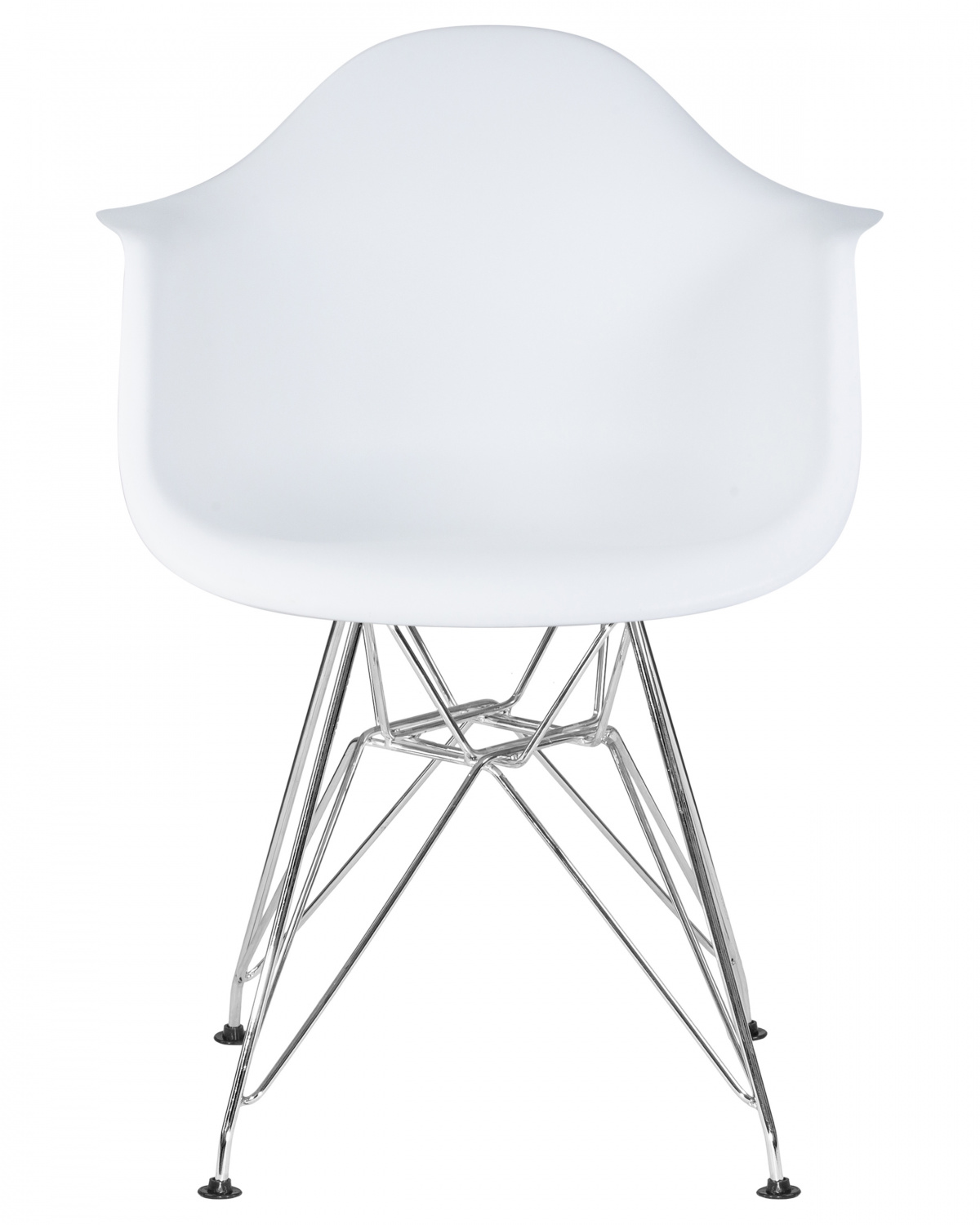 Стул обеденный DOBRIN DAW CHROME, ножки хром, цвет сиденья белый