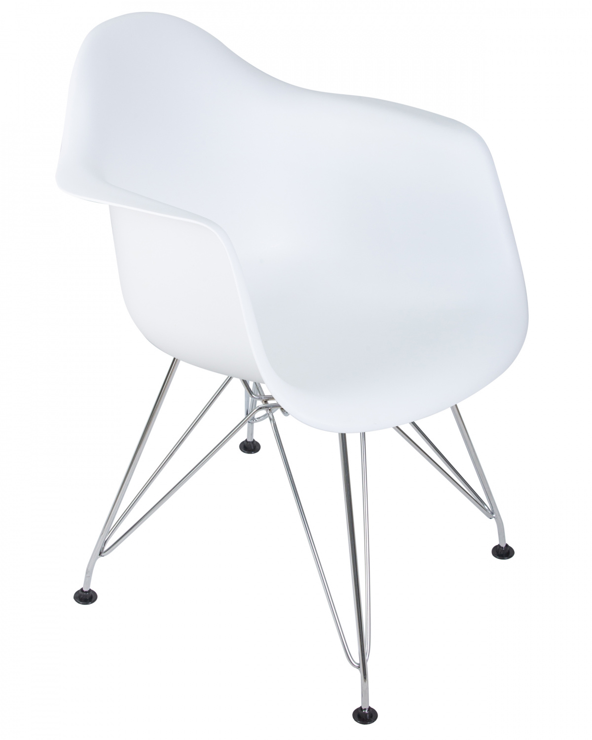 Стул обеденный DOBRIN DAW CHROME, ножки хром, цвет сиденья белый