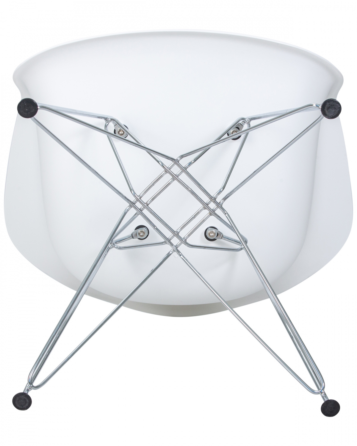 Стул обеденный DOBRIN DAW CHROME, ножки хром, цвет сиденья белый