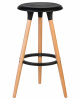 Табурет барный DOBRIN ROYCE, ножки светлый бук, цвет чёрный (B-03)