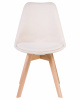 Стул обеденный LMZL-PP635-1, ножки светлый бук, цвет сиденья кремовый