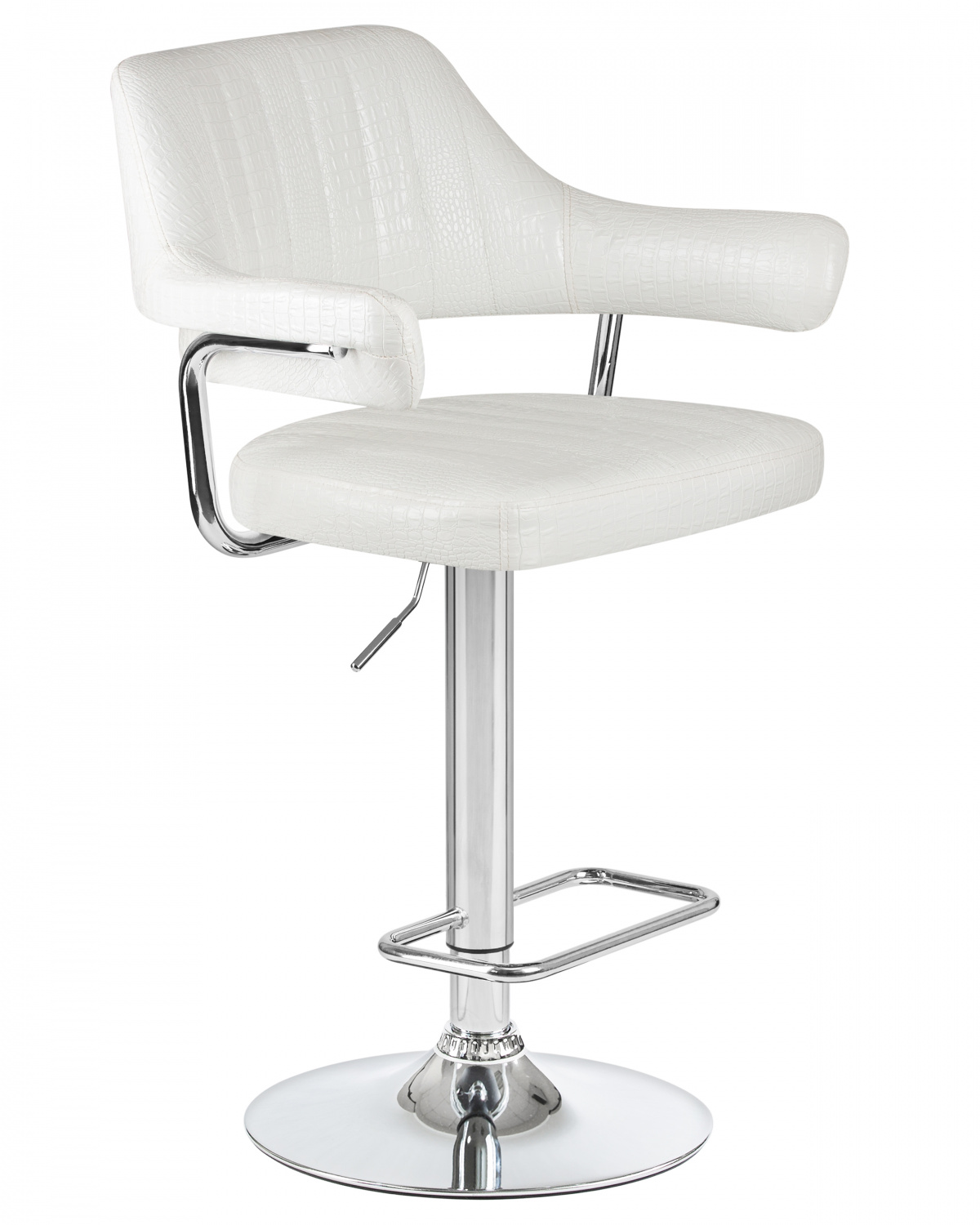 Стул барный DOBRIN CHARLY, белый крокодил