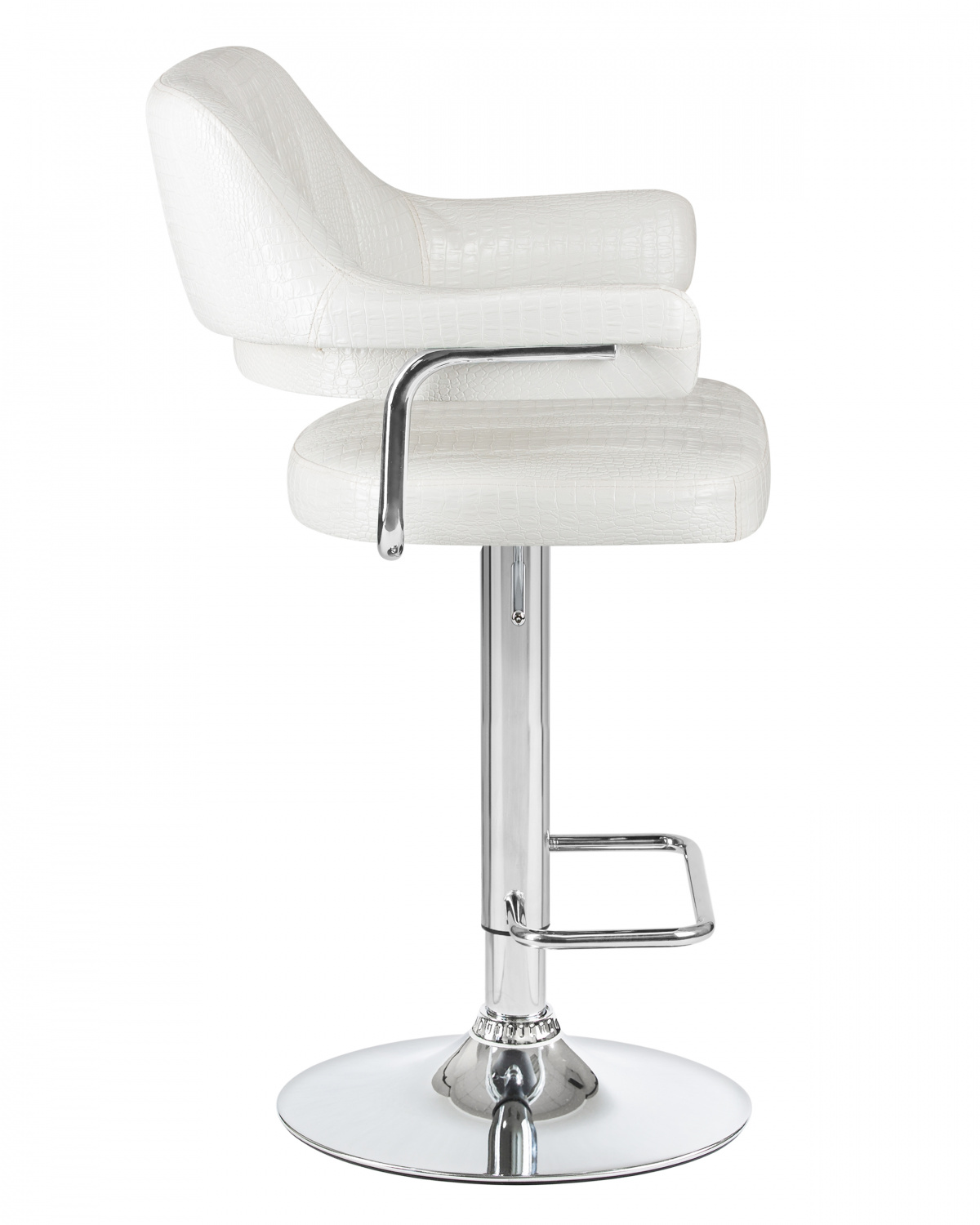 Стул барный DOBRIN CHARLY, белый крокодил