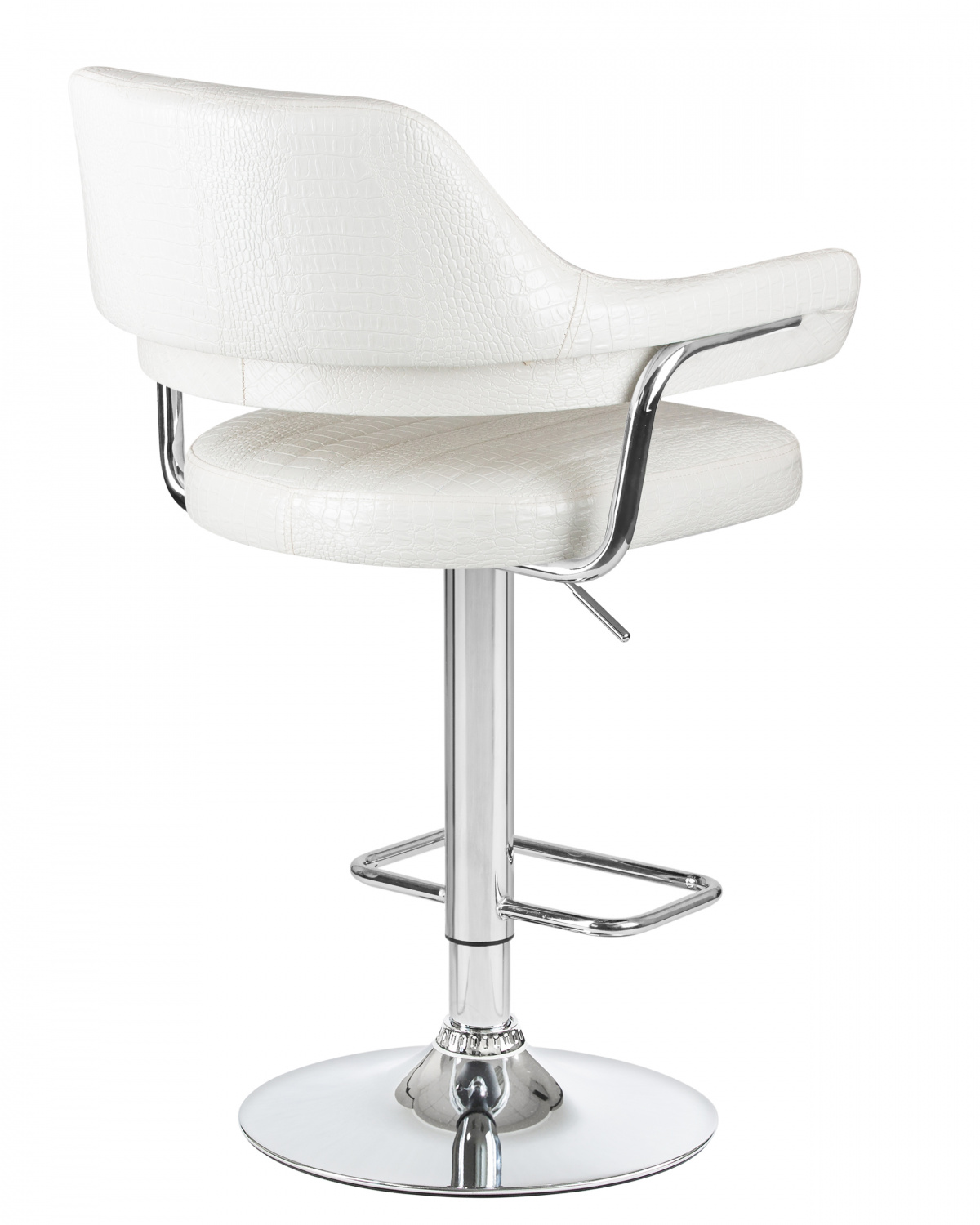 Стул барный DOBRIN CHARLY, белый крокодил